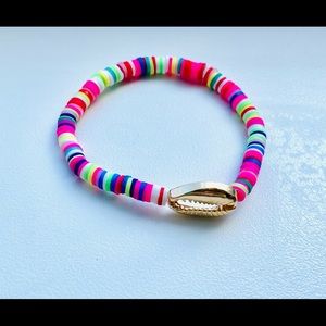 Rainbow shell bracelet